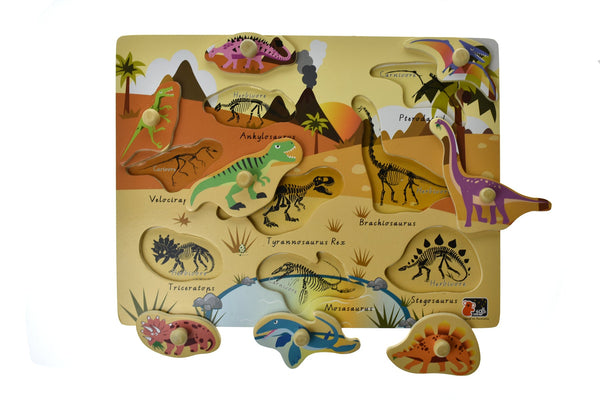 2 IN 1 DINOSAUR PEG PUZZLE