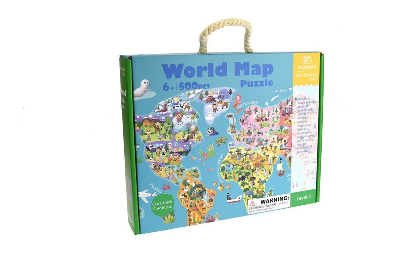 WORLD MAP JIGSAW PUZZLE 500 PCS