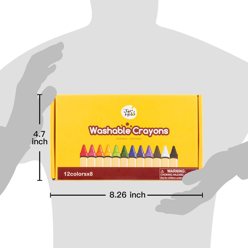 WASHABLE CRAYONS -BULK SET 12-8 PACKS