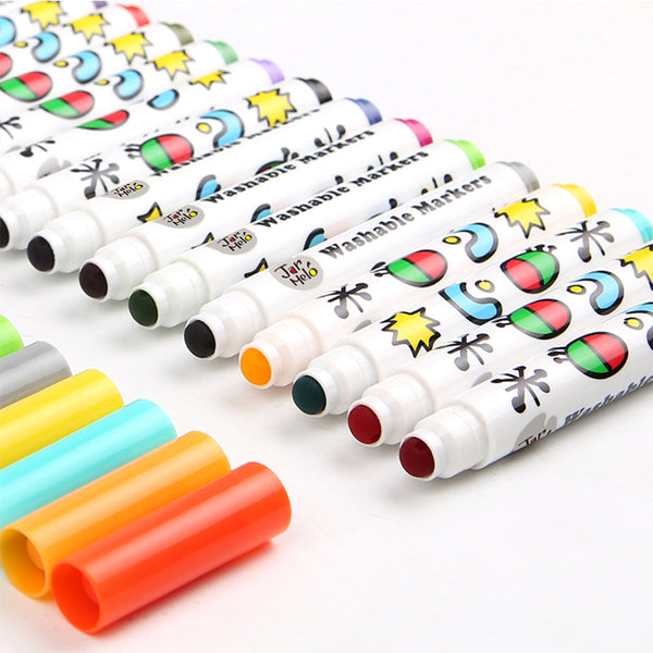 SPECIAL ROUND TIP WASHABLE MARKER -24 COLORS