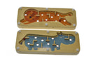 WOODEN JUNGLE ANIMAL LABYRINTH LION & HIPPO