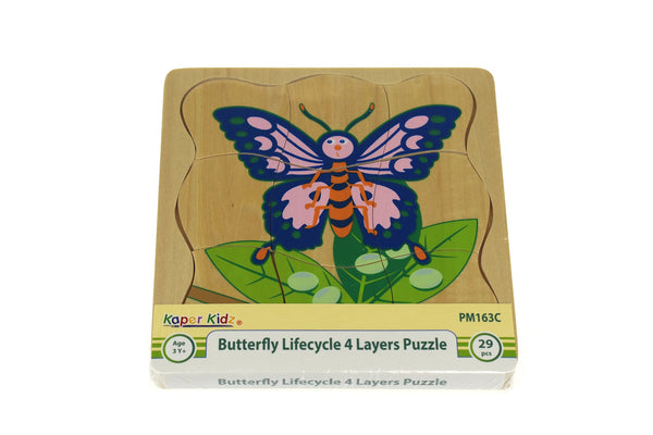 BUTTERFLY LIFECYCLE 4 LAYERS PUZZLE BOARD