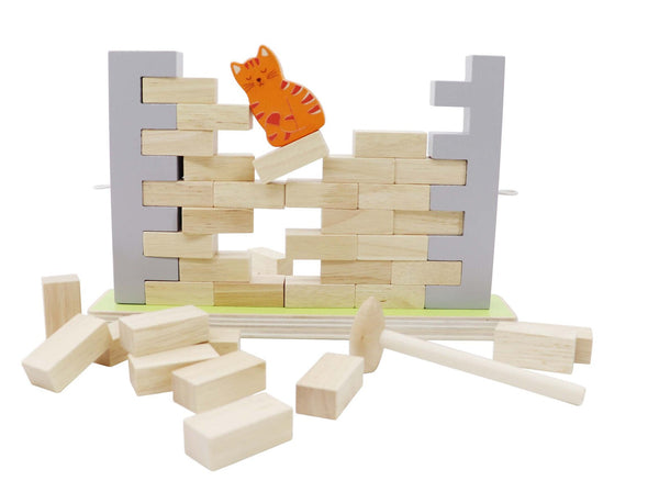 BLOCKS WOODEN JENGA WALL BOARD GAME